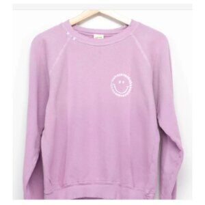 I Stole My Boyfriend's Shirt Smiley face sweatshirt.  Lavender Size M